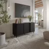 Cómoda Cama VOLARE 151 x 39 x 75 cm negro