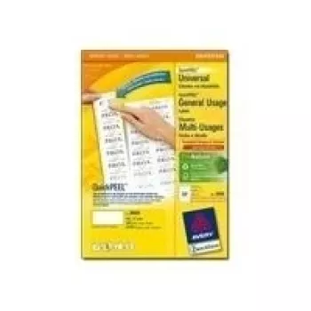 Etiquetas universales AVERY Zweckform QuickPEEL, 48 x 21 mm blanco, borde perimetral, ProNature – certificado FSC (3650)