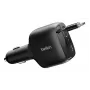 Belkin 75W 2 puertos con cable USB-C retráctil para coche - Cable (CCC001HQBK)