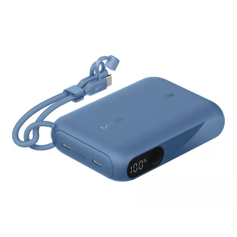 Batería externa Belkin BPB027HQBL 10000 mAh — azul, 2× conectores USB Type‑C