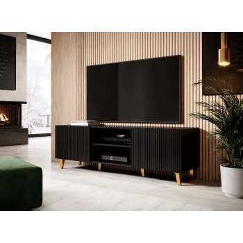 Mueble RTV Cama PAFOS 150x42x52 negro mate