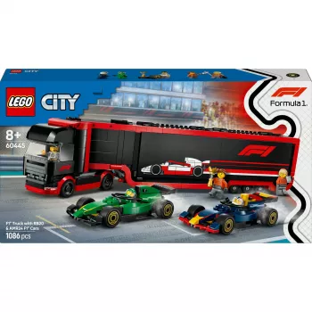 LEGO CITY 60445 F1 - Camión con coches de F1 RB20 y AMR24