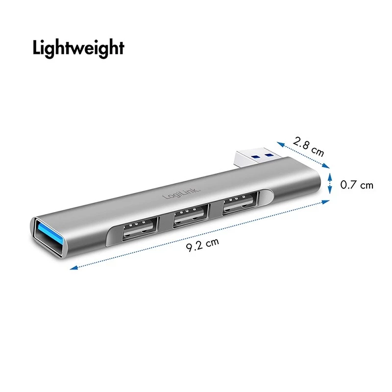 Hub LogiLink USB 3.2 Gen1 4 puertos USB-A 1x USB3.0 AF 3x USB2.0 AF UA0436