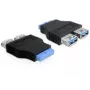 Adaptador Delock USB 3.0 pin header hembra > 2 x USB 3.0 hembra - uno junto a otro (65324)