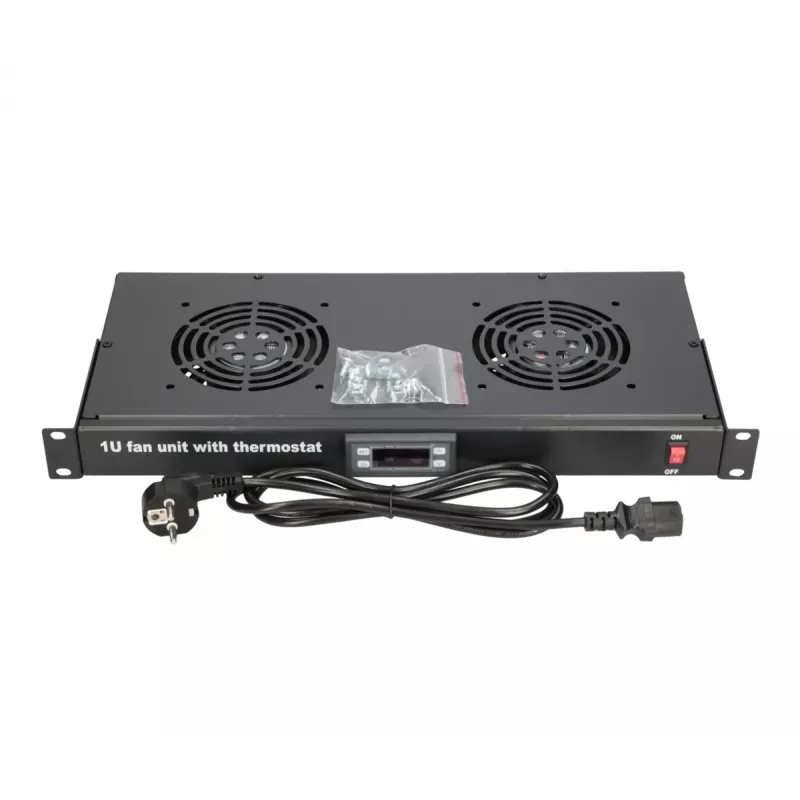 Panel de ventiladores Extralink EX.19089 19 pulgadas 2 ventiladores con termostato