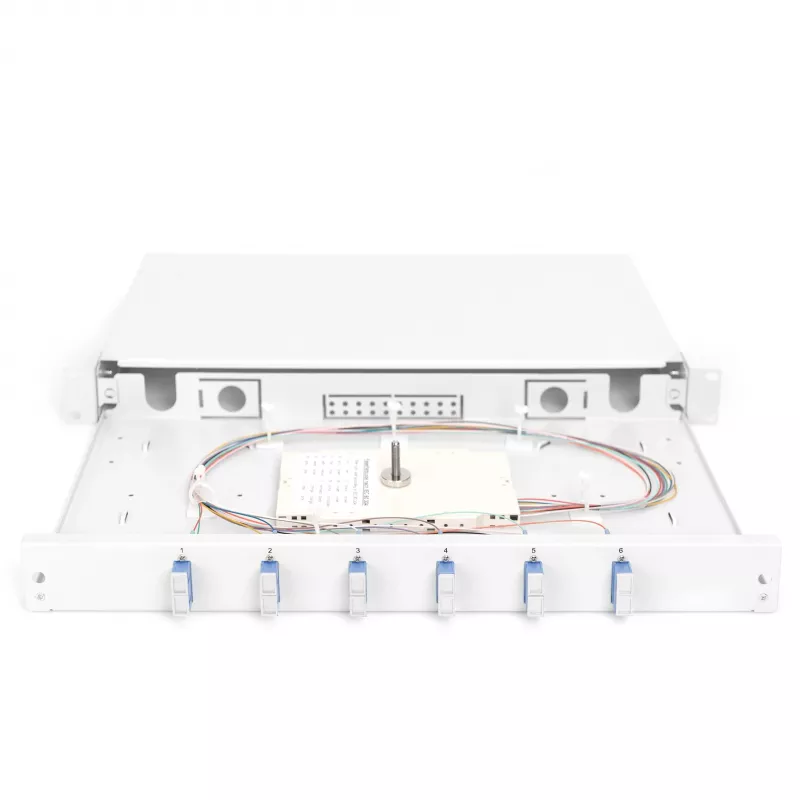 Digitus DN-96320/9 caja de empalmes de fibra óptica, 1U, equipada, 6x SC Duplex, OS2, gris