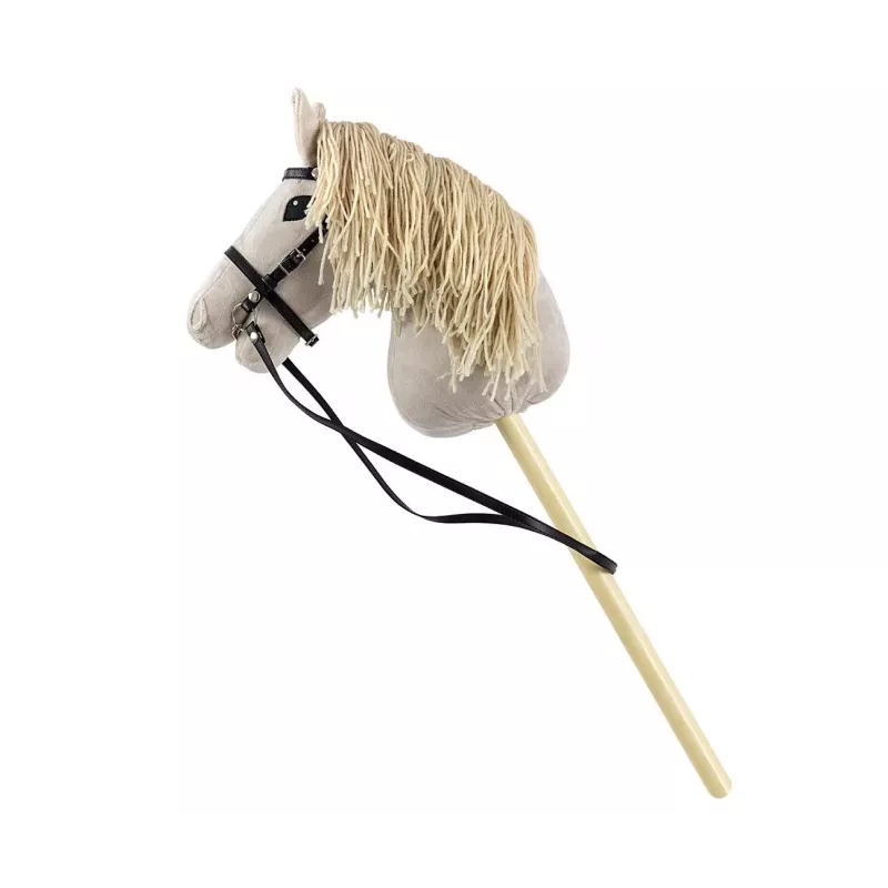 Caballo de palo de peluche Milly Mally 6626 Gris claro – peluche milly mally, caballo de palo para montar