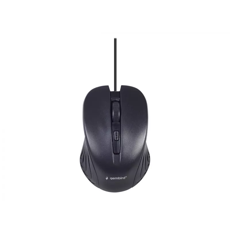 Teclado de tamaño completo con cable Gembird KBS-UM-04 USB QWERTY inglés US con ratón, negro, cable de 1,5 m