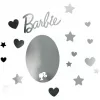 Pegatina de pared espejo Paladone PP13751BR diseño Barbie – pegatina decorativa autoadhesiva de lámina de espejo