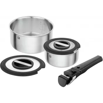 Set de ollas ZWILLING Unlock 5 piezas, acero inoxidable 18/10, modelo 1034435