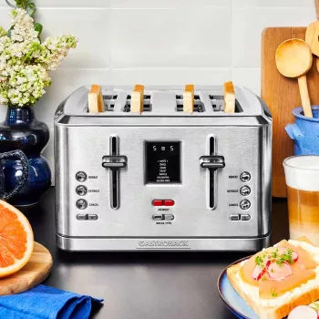 Tostadora Gastroback Design Digital 4S 4 rebanadas 1900 W acero inoxidable