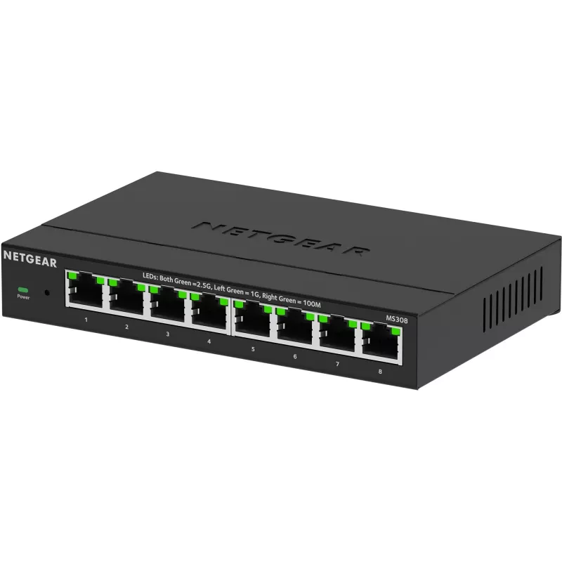 NETGEAR MS308 no gestionado 2.5G Ethernet (100/1000/2500) negro