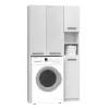 Armario de baño Top-E-Shop MARPOL DD BI – independiente, blanco, 10 estantes