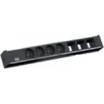 Bachmann alargador universal 3 m 4 tomas AC interior negro plata