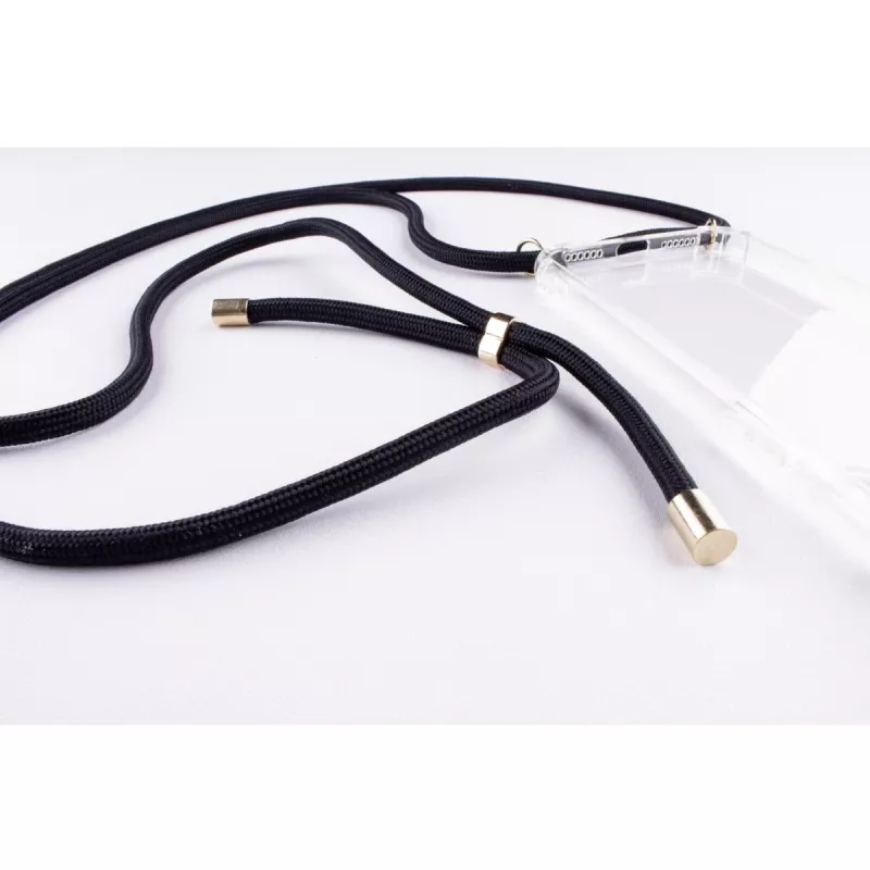 Collar para teléfono Lookabe para iPhone 7/8 Plus — cadena dorada, funda negra