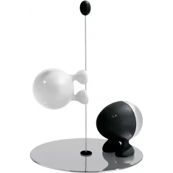 Espolvoreador de especias Alessi ASG02 BW negro acero inoxidable blanco