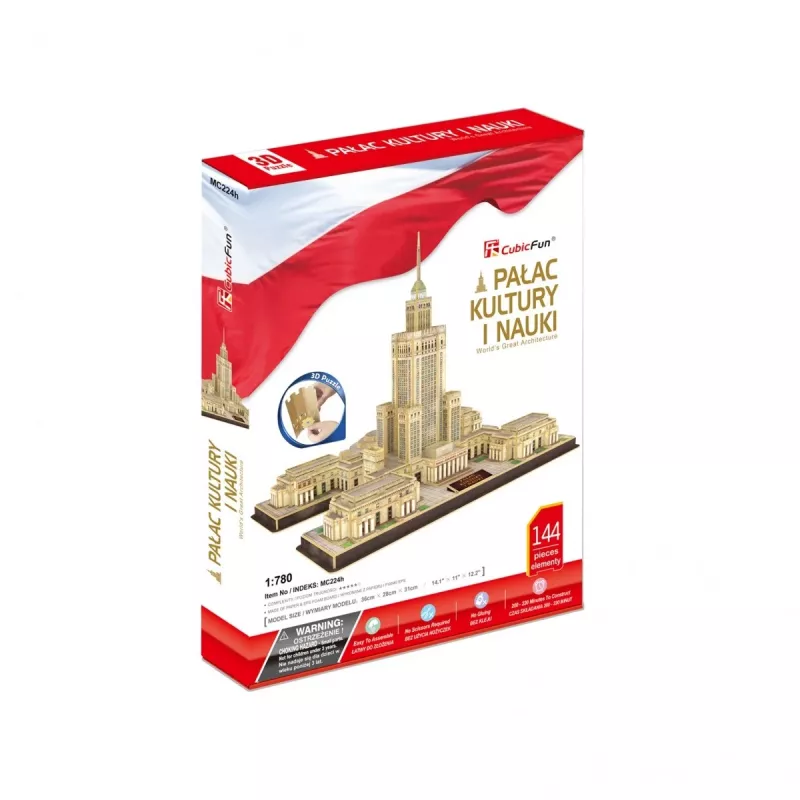 PUZLE 3D Palacio de la Cultura y la Ciencia, 144 PIEZAS