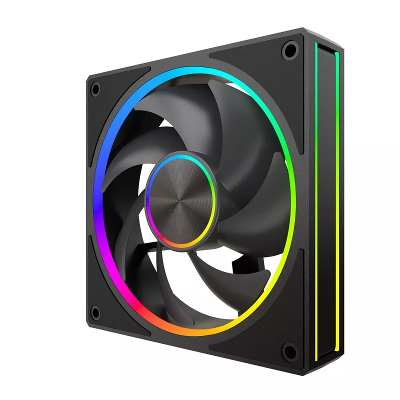 Ventilador de caja MODECOM VOLCANO LOOP 120 ARGB, 120 mm, PWM, 400–1400 rpm, negro