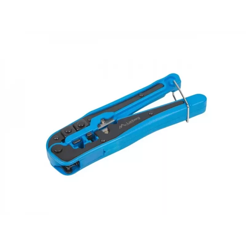 Lanberg NT-0202 Crimpadora para RJ45/RJ12/RJ11, negro/azul