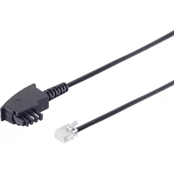 Cable de teléfono ShiverPeaks 70000-10 — conector macho TAE-F a conector macho Western (RJ), 10 m