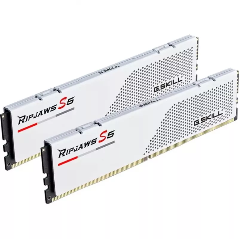 DIMM 32 GB DDR5-6000, memoria blanca, F5-6000J2836G16GX2-RS5W, Ripjaws S5, INTEL XMP