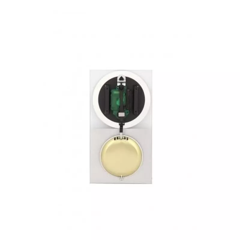 NeXtime Reloj 3028 OP, 16x30,2 cm, pared, cristal, plateado