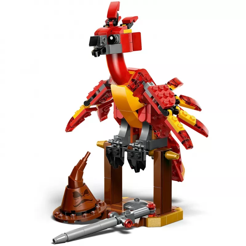 LEGO Fawkes construible – modelo del fénix de Dumbledore 76448, 299 piezas, 160 mm de altura, edad 8+