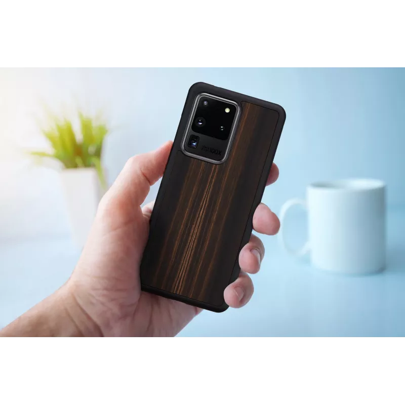 Funda para móvil man and wood Galaxy S20 Ultra ébano negro — funda protectora para smartphone