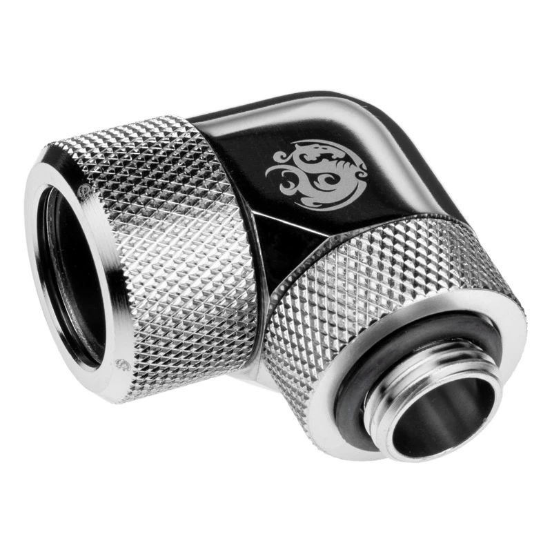 Tubo para refrigeración líquida de ordenador BitsPower BP-E90RMLA16, latón, 16 mm de diámetro, plateado