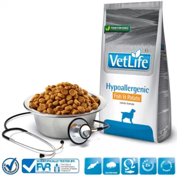 FARMINA Vet Life pienso hipoalergénico para perros pescado y patata - pienso seco para perros - 12 kg