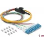DELOCK 12x LC-UPC simplex trunk a 12x extremo de cable abierto, monomodo, 1 m