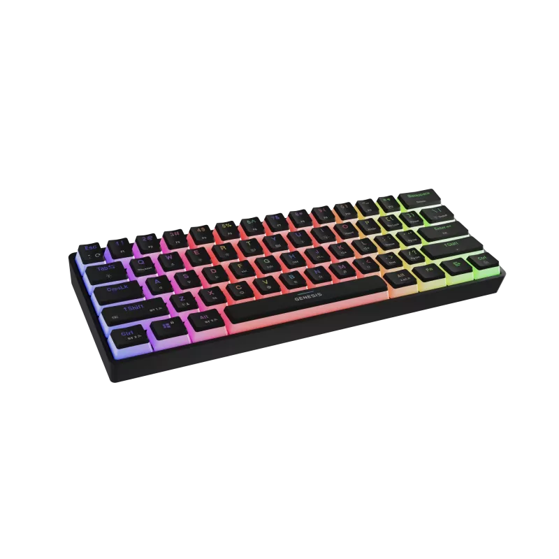 TECLADO GAMING GENESIS THOR 660 G2 US BLACK INALÁMBRICO RGB MECÁNICO GATERON BROWN