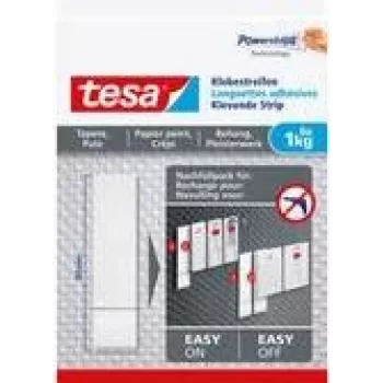 tesa 77771 Tiras adhesivas para papel pintado y yeso blanco contenido: 3 uds. (77771)