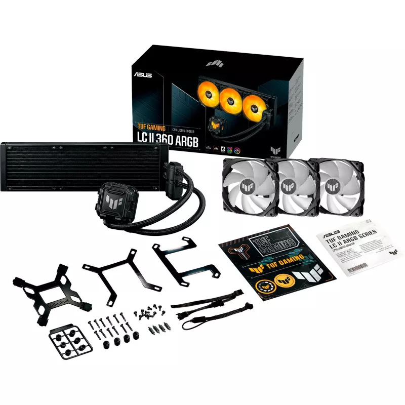 Kit de refrigeración líquida para procesador ASUS TUF GAMING LC II 360 ARGB 12 cm Negro