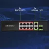 Switch Ethernet QOLTEC 52297 PoE RJ45 con uplink PoE y puerto SFP
