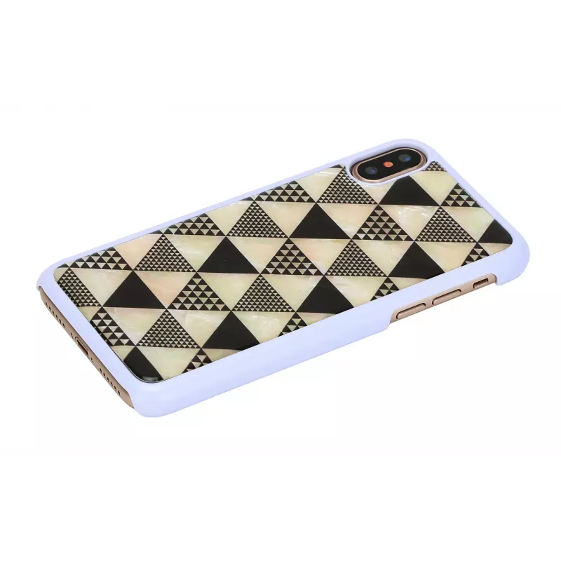 iKins Pyramid funda para iPhone XS/X, blanca, K1623H