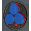 Enrollacables Brennenstuhl 1098490024 3 tomas AC 40 m negro azul rojo