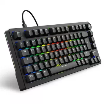 Teclado Sharkoon SGK25 Home USB QWERTZ alemán negro 75% RGB LED