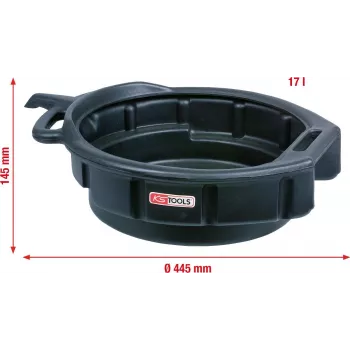 Bandeja recogedora de aceite KS Tools 150.9360, capacidad 17 L, 445 mm de diámetro