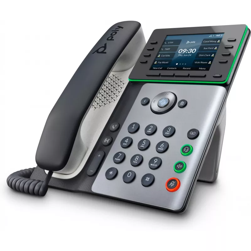 HP Poly Edge E320 Teléfono IP y compatible con PoE, IPS, 320 x 240 píxeles, 4:3, HTTPS, ENERGY STAR, EAC, RoHS, Federal Communications Commission (FCC), CE, BSMI