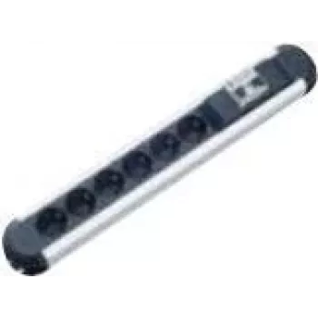 Regleta de enchufes Bachmann PRIMO 1,75 m 6 tomas de corriente interior aluminio negro