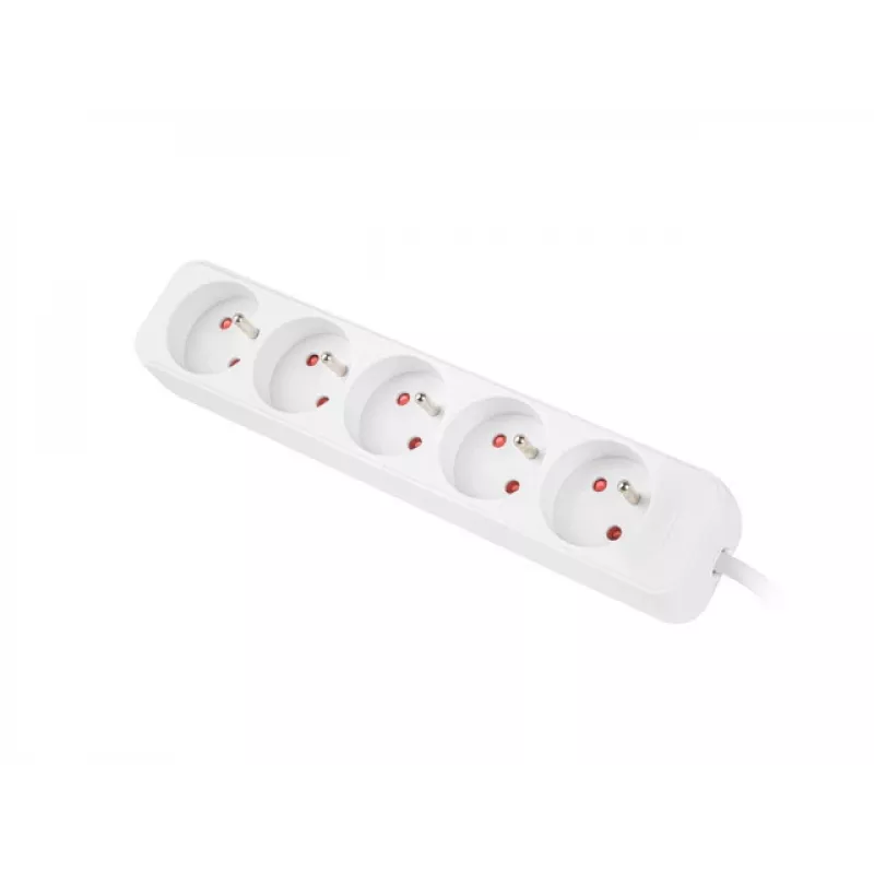 LANBERG PS0-05E-0150-W 1,5 m blanco 5 tomas 230V alargador Lanter de cobre macizo
