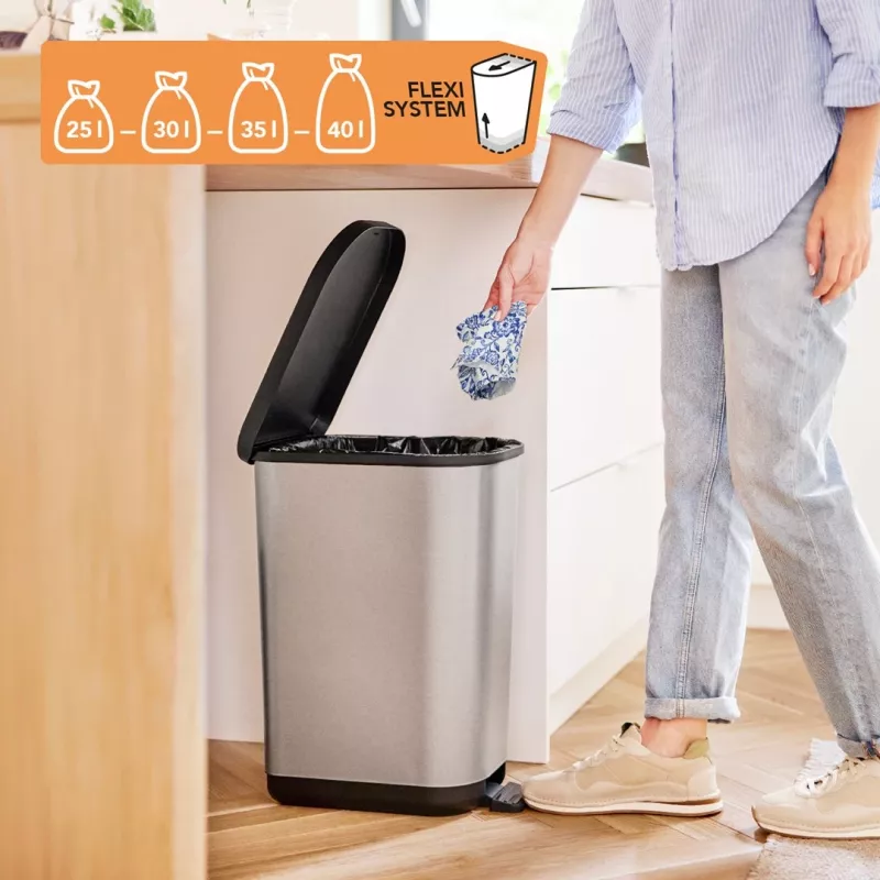 Cubo de pedal ROTHO Ribo Graphite - 35 l