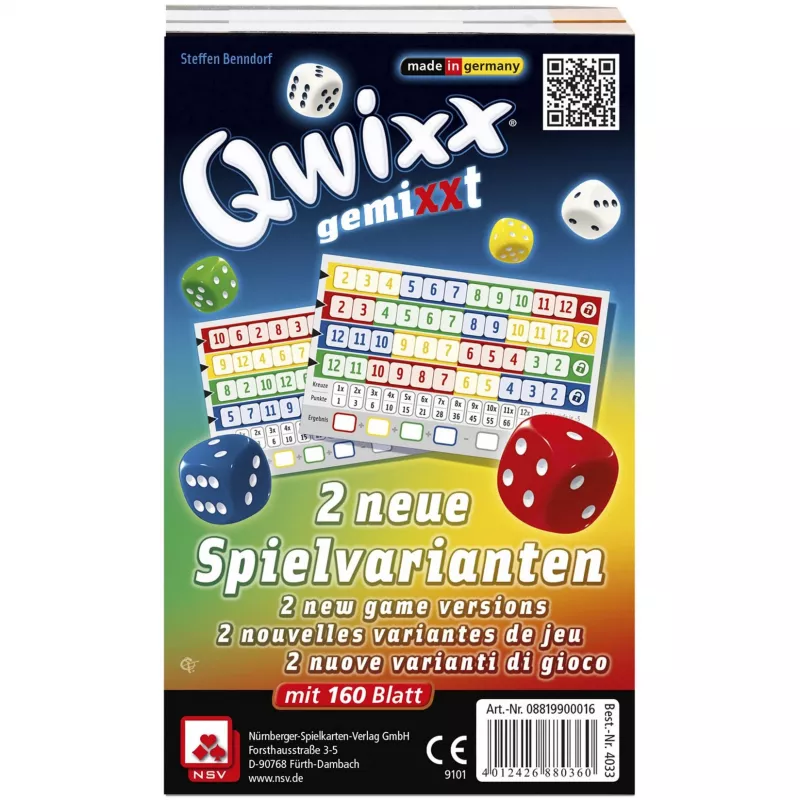 Qwixx Gemischte Zusatzpunkteblöcke juego de dados