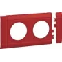 Hager placa de cubierta 2 tomas GB080203020 libre de halógenos ABS OT80mm apilable rojo 1 (GB080203020)