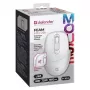 Defender Feam MM-296 52297 ratón inalámbrico, clic silencioso, óptico, 1600 DPI, USB, blanco