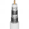 Goobay cable de antena SAT (tipo 135 dB), apantallado cuádruple, 5 m, blanco - dorado, conector F > conector F (70644)