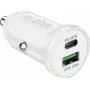 Cargador de coche SBS 12/24V 1x Type-C PD+ USB 2.1 A blanco