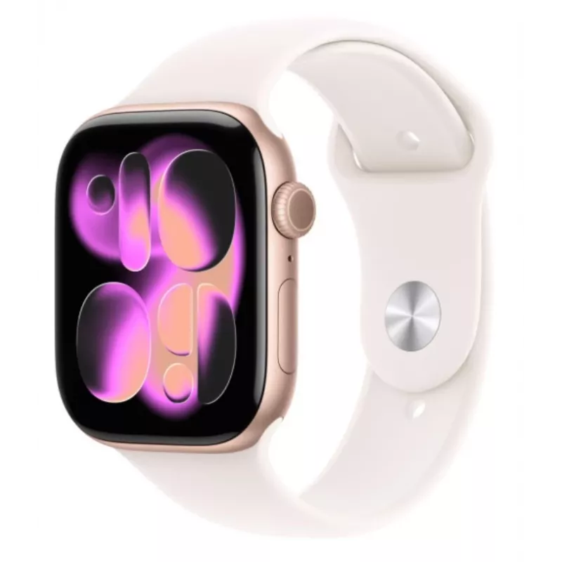 Apple Watch Series 11 GPS 46mm Caja de aluminio oro rosa con correa deportiva Light Blush S/M