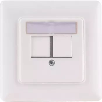 Marco para tomas de red Keystone 2 puertos ShiverPeaks BS08-10101 para insertos Keystone modulares